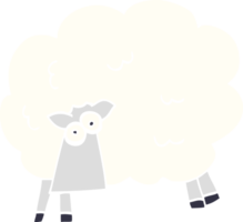 dessin animé doodle mouton drôle png