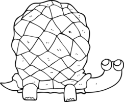 tortue dessin animé noir et blanc png