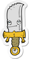 sticker of a knife cartoon character png
