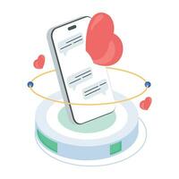 Valentine Presents Isometric Icon vector