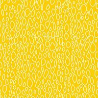 Shapeless modern white drops on a yellow background are hand-drawn in the form of spots. Seamless fashionable pattern for fabrics. Vector. vector