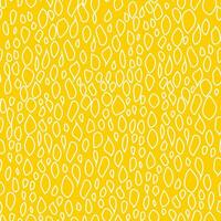 Shapeless modern white drops on a yellow background are hand-drawn in the form of spots. Seamless fashionable pattern for fabrics. Vector. vector