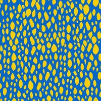 Shapeless modern yellow drops on a blue background. Seamless trendy pattern for fabrics. Vector. vector