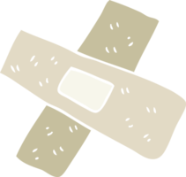 flat color illustration of a cartoon sticking plaster png