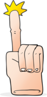 Cartoon zeigende Hand png