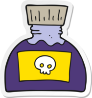 sticker of a cartoon poison png