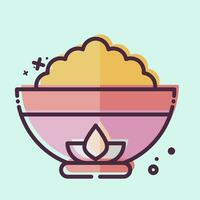 Icon Bowl. related to Chinese New Year symbol. MBE style. simple design editable. simple illustration vector