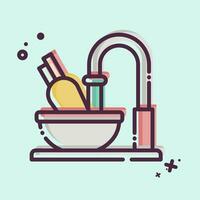 Icon Cleaning. related to Cooking symbol. MBE style. simple design editable. simple illustration vector