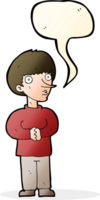 cartoon nervous man with speech bubble png