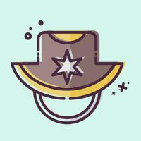 Icon Sunhat. related to Hat symbol. MBE style. simple design editable. simple illustration vector