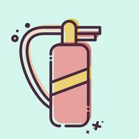 Icon Fire extinguisher. related to Firefighter symbol. MBE style. simple design editable. simple illustration vector