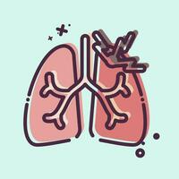 Icon Asthma. related to Respiratory Therapy symbol. MBE style. simple design editable. simple illustration vector