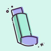 Icon Inhaler. related to Respiratory Therapy symbol. MBE style. simple design editable. simple illustration vector