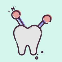 Icon Core Buildup. related to Dental symbol. MBE style. simple design editable. simple illustration vector
