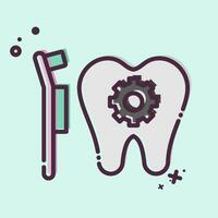 icono dental tratamiento. relacionado a dental símbolo. mbe estilo. sencillo diseño editable. sencillo ilustración vector