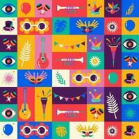 seamless pattern for Carnival with colorful geometric background vector