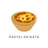 Logo Illustration isolated Portuguese egg tart vector