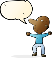 cartoon worried middle aged man with speech bubble png