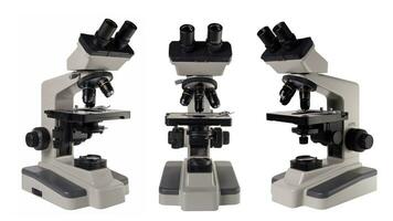 Isolated Microscope on White Background photo