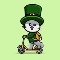 St Patrick day cartoon character leprechaun vector