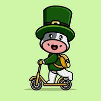 St Patrick day cartoon character leprechaun vector