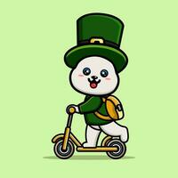 St Patrick day cartoon character leprechaun vector