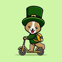 St Patrick day cartoon character leprechaun vector