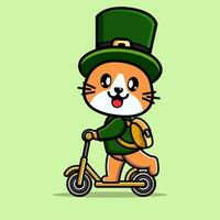 St Patrick day cartoon character leprechaun vector