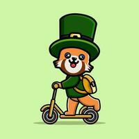 St Patrick day cartoon character leprechaun vector