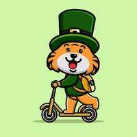 St Patrick day cartoon character leprechaun vector