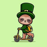 St Patrick day cartoon character leprechaun vector