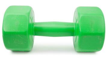 Isolated Dumbbell Concept. Fitness Equipment for Gym Workout, Strength Training, Bodybuilding, and Powerlifting photo