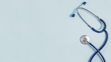 Isolated Stethoscope on White Background, Medical Equipment Concept photo