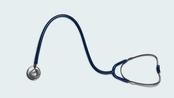 Isolated Stethoscope on White Background, Medical Equipment Concept photo