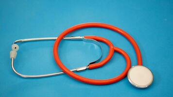 Isolated Stethoscope on White Background, Medical Equipment Concept photo