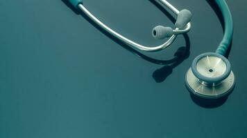 Isolated Stethoscope on White Background, Medical Equipment Concept photo