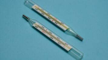 Glass Thermometer, Mercury Thermometer Isolated photo