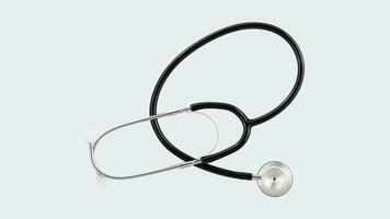 Isolated Stethoscope on White Background, Medical Equipment Concept photo