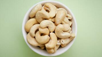Delicious Cashew Nuts Isolated. Healthy, Organic Snack with Nutty, Concept for Design photo