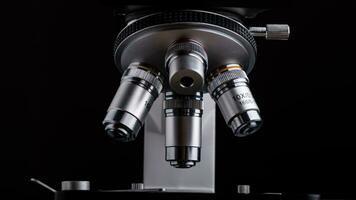 Isolated Microscope on White Background photo