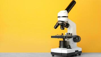 Isolated Microscope on White Background photo