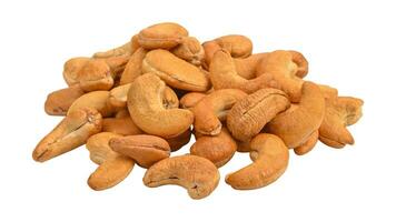 Delicious Cashew Nuts Isolated. Healthy, Organic Snack with Nutty, Concept for Design photo