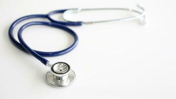 Isolated Stethoscope on White Background, Medical Equipment Concept photo