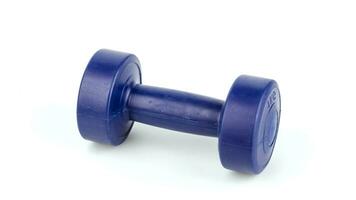 Isolated Dumbbell Concept. Fitness Equipment for Gym Workout, Strength Training, Bodybuilding, and Powerlifting photo