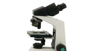 Isolated Microscope on White Background photo