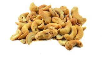 Delicious Cashew Nuts Isolated. Healthy, Organic Snack with Nutty, Concept for Design photo