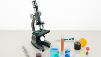 Isolated Microscope on White Background photo