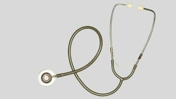 Isolated Stethoscope on White Background, Medical Equipment Concept photo