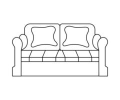 Sofa line Icons. Furniture design. Collection of sofa illustration. Modern furniture set isolated on white background. vector