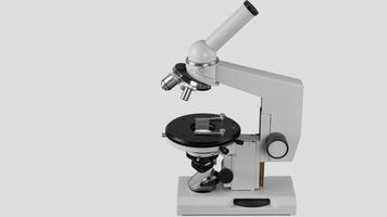 Isolated Microscope on White Background photo